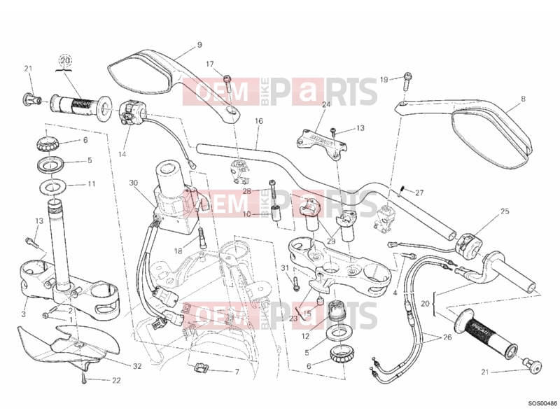 DUCATI 2010 Multistrada 1200 S ABS HANDLEBAR » HANDLE BAR