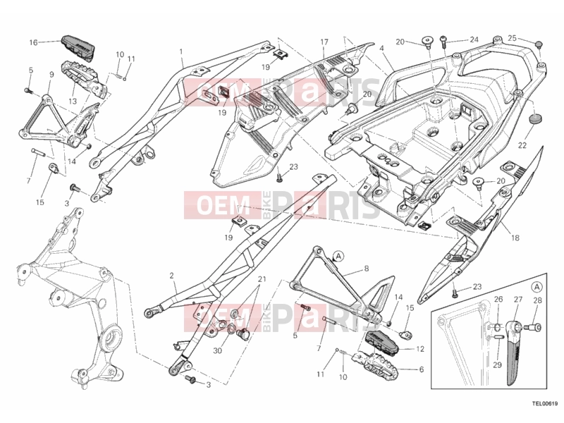 DUCATI 2010 Multistrada 1200 S Touring REAR FRAME COMP. » FRAME