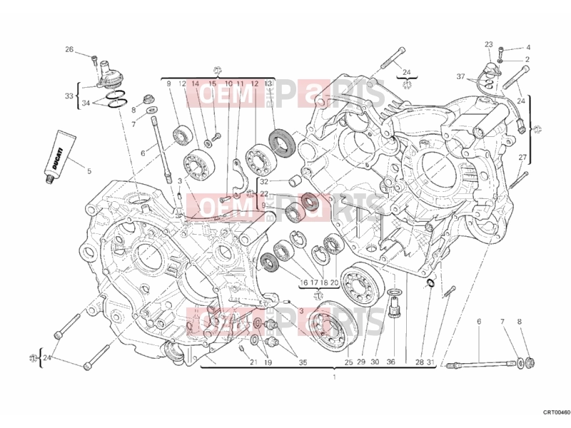 DUCATI 2010 Hypermotard 796 CRANKCASE » ENGINE CASE