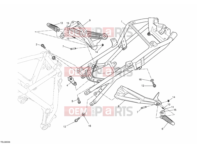 DUCATI 2010 Streetfighter REAR FRAME » FRAME