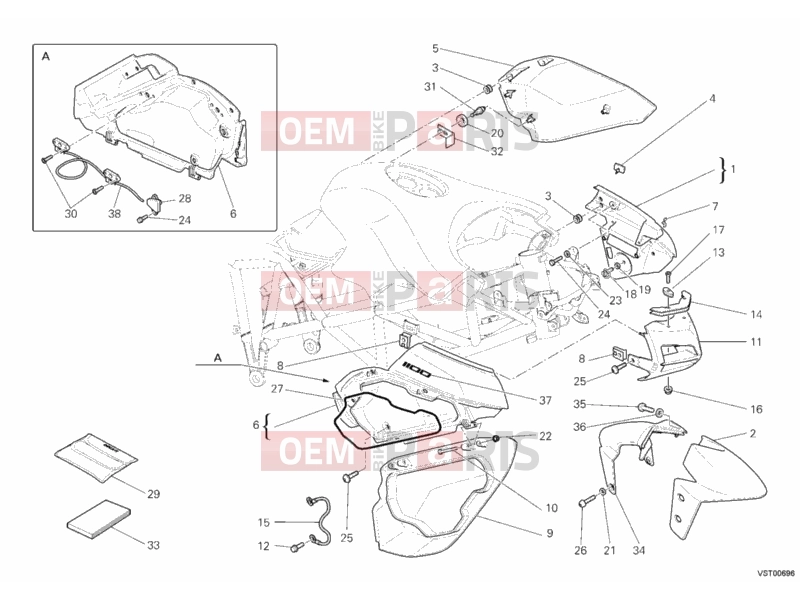 DUCATI 2009 Multistrada 1100 FAIRING » PLASTICS