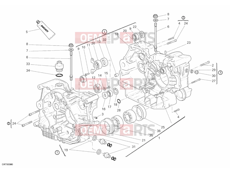 DUCATI 2009 Multistrada 1100 S CRANKCASE » ENGINE CASE