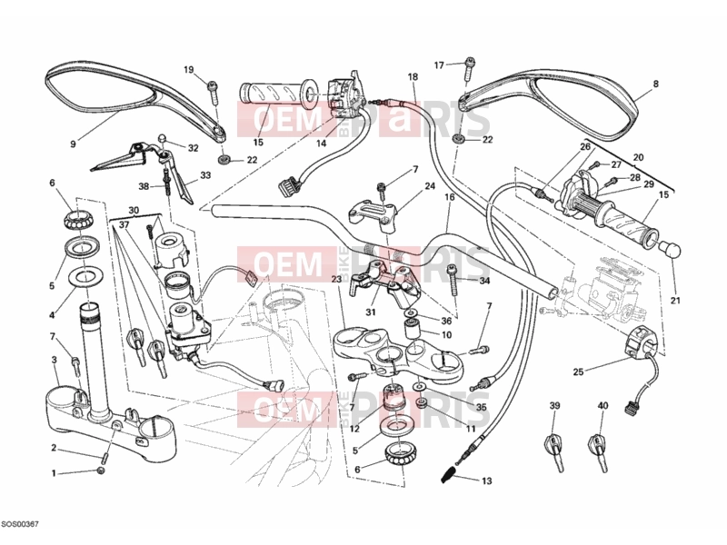 DUCATI 2009 Monster 696 HANDLEBAR » HANDLE BAR