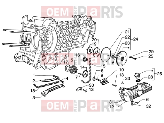 PIAGGIO Engine » Pump group-oil pan