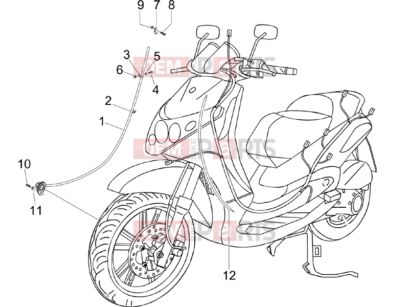PIAGGIO Beverly 125 Braking system - Transmissions » Transmissions