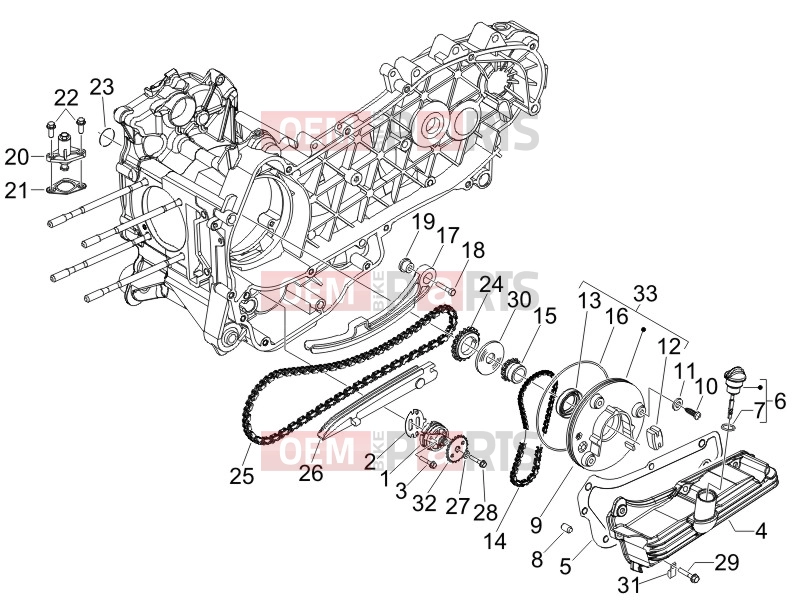 PIAGGIO Beverly 125 Engine » Oil pump