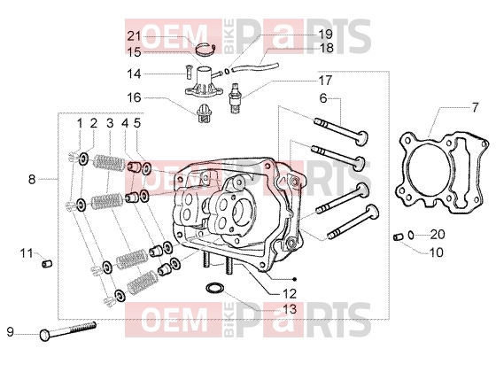 PIAGGIO Engine » Head - valves