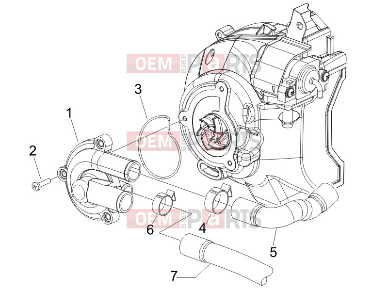 PIAGGIO Beverly 125 Sport Engine » Cooler pump