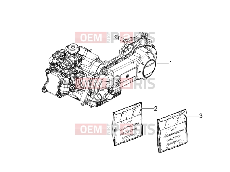 PIAGGIO Beverly 125 Tourer Engine » Engine, assembly