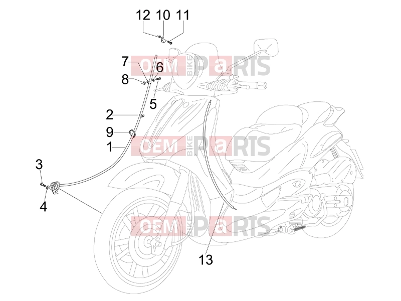 PIAGGIO Beverly 125 Tourer Braking system - Transmissions » Transmissions