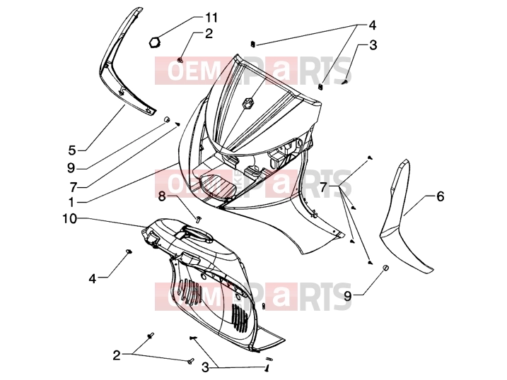 PIAGGIO Chassis » Shield-wheel compartment