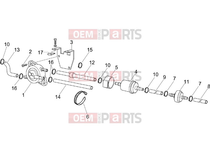 PIAGGIO Beverly 250 Frame - Plastic parts - Coachwork » Supply system
