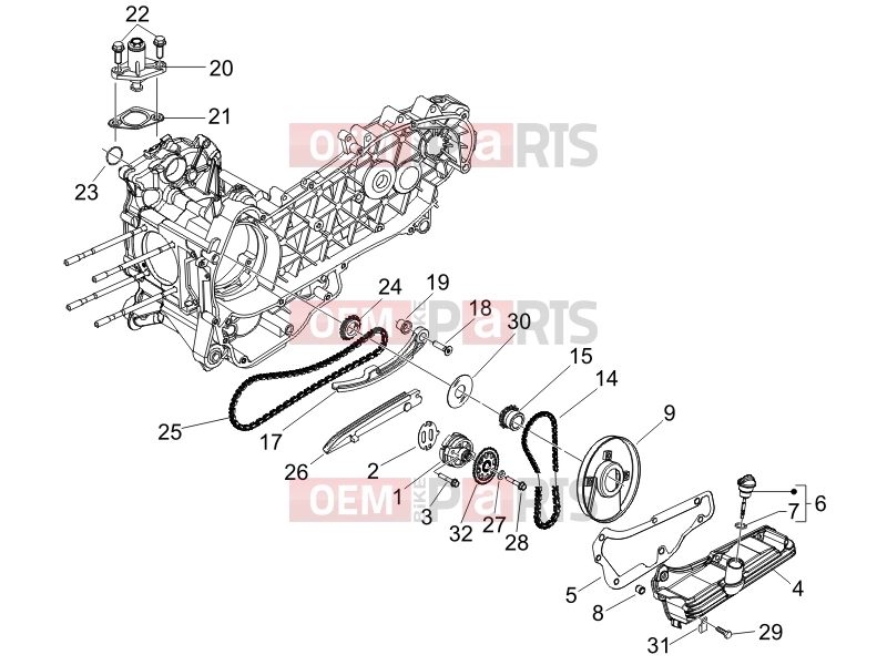 PIAGGIO Beverly 250 Cruiser Engine » Oil pump