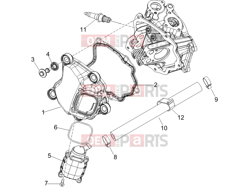 PIAGGIO Beverly 250 Engine » Cylinder head cover