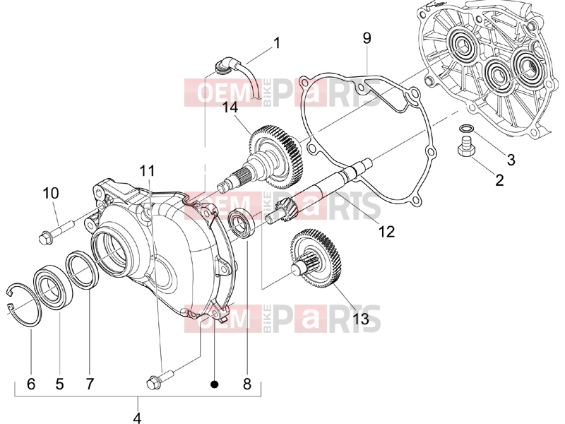 PIAGGIO BEVERLY 250 ie SPORT Engine » Reduction unit