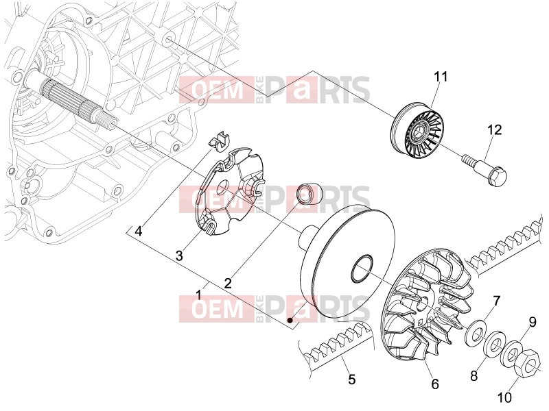 PIAGGIO Beverly 250 Tourer Engine » Driving pulley