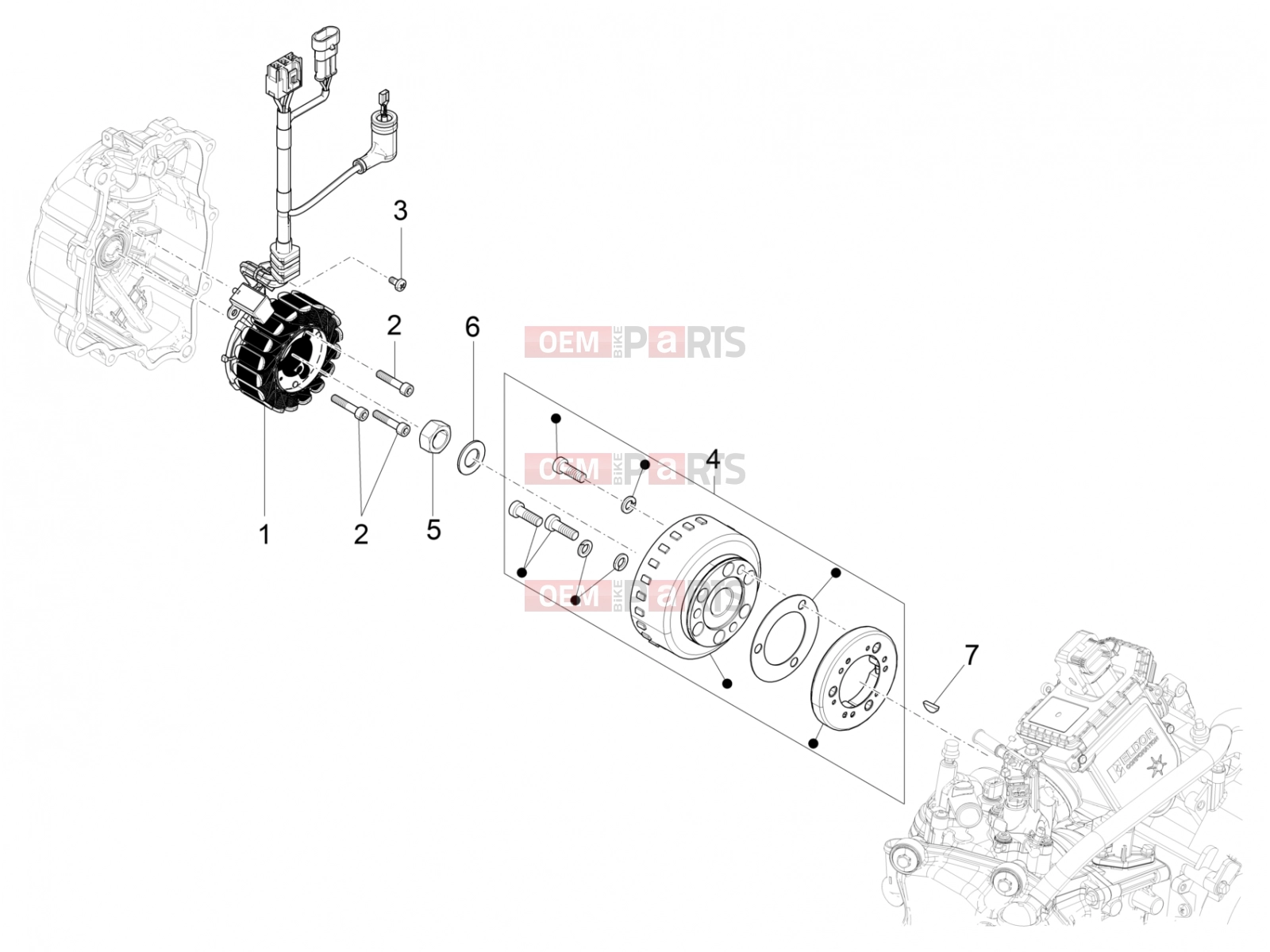 PIAGGIO Beverly 300 ie ABS Engine » Flywheel magneto