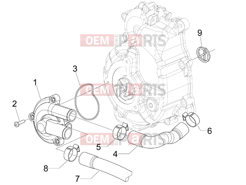 PIAGGIO Beverly 300 ie Tourer Engine » Cooler pump