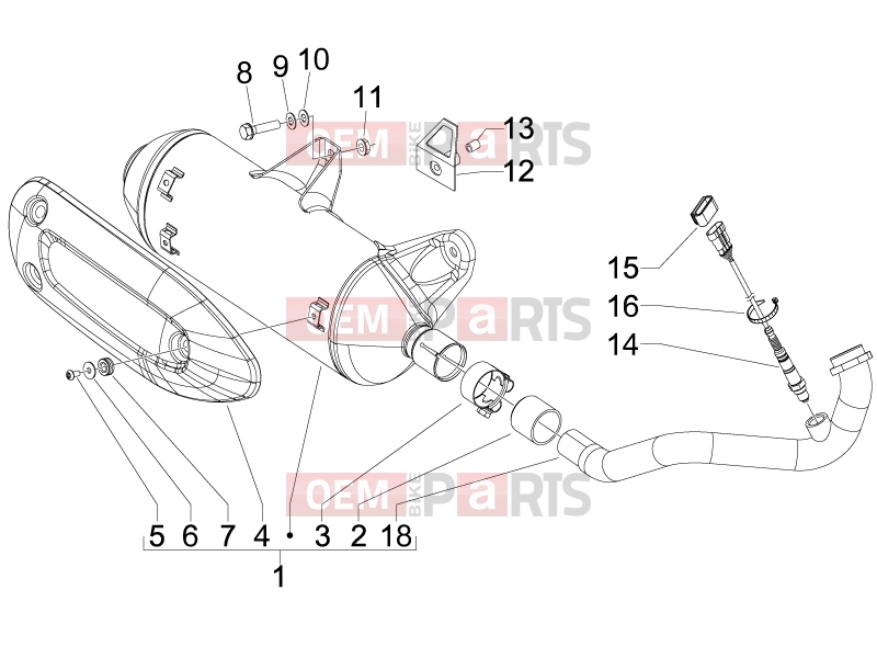 PIAGGIO Beverly 300 ie Tourer Engine » Silencer