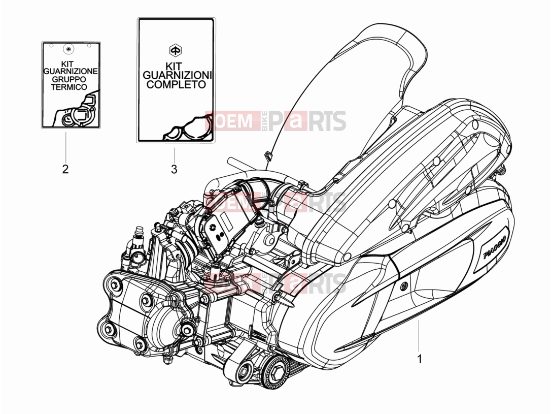 PIAGGIO Beverly 350 4V ie Engine » Engine, assembly