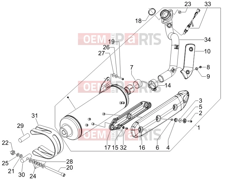 PIAGGIO Beverly 400 ie Tourer Engine » Silencer
