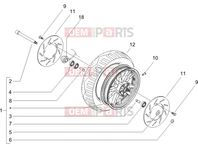 PIAGGIO Beverly 500 Suspensions - Wheels » Front wheel