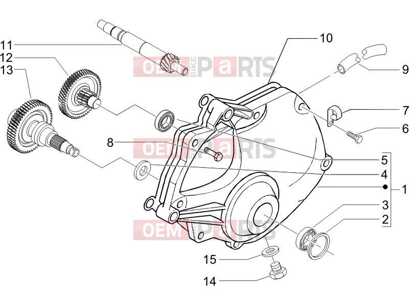 PIAGGIO Beverly 500 Engine » Reduction unit