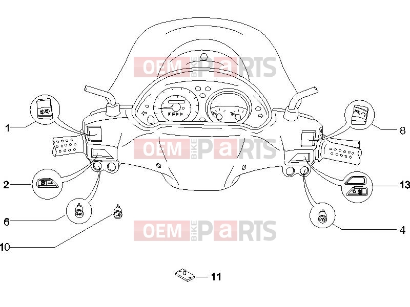 PIAGGIO Beverly 500 Electrical system » Selectors - Switches - Buttons
