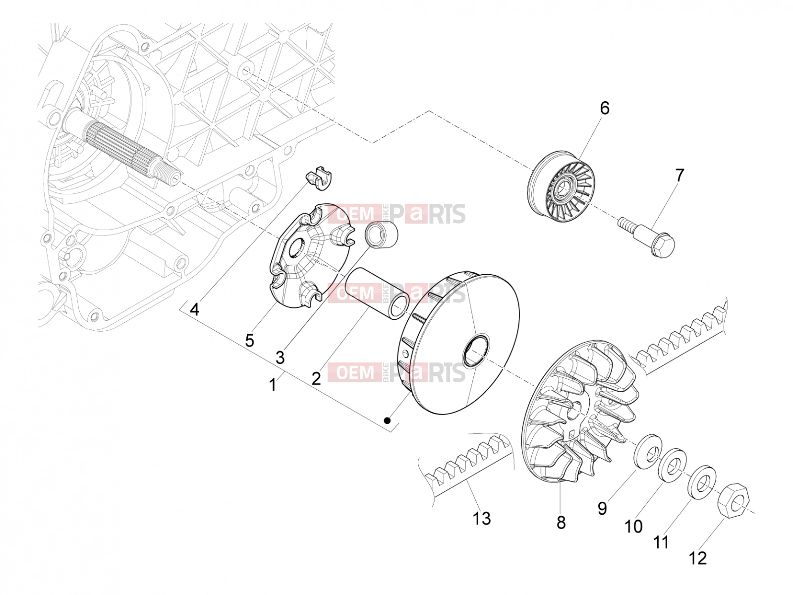 PIAGGIO Beverly 500 Cruiser Engine » Driving pulley