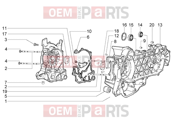 PIAGGIO Engine » Crankase