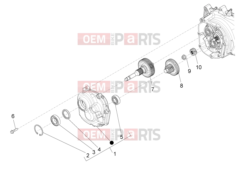 PIAGGIO BV 350 4T 4V ie E4 ABS ( USA / CA ) Engine » Reduction unit