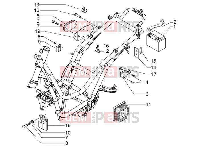 PIAGGIO Electrical system » Electrical device-battery