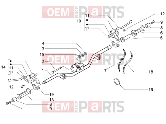 PIAGGIO Handlebars » Handlebar-brake pump