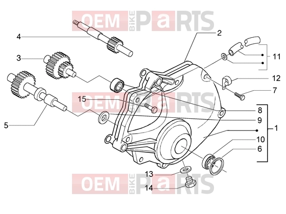 PIAGGIO Engine » Reduction unit cover