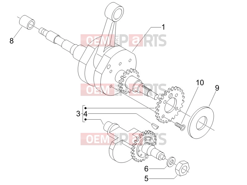 PIAGGIO BV 500 ( USA / CA ) Engine » Crankshaft
