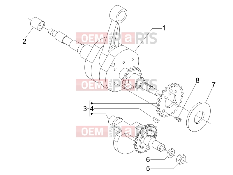 PIAGGIO BV 500 ( USA / CA ) Engine » Crankshaft