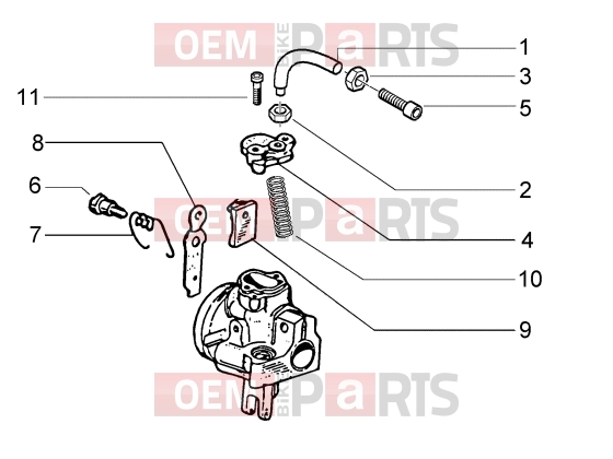 PIAGGIO Engine » Carburettor component parts