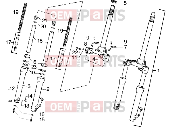 PIAGGIO Suspensions-Wheels » Front fork