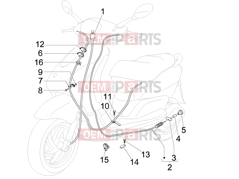 PIAGGIO Fly 100 Braking system - Transmissions » Transmissions