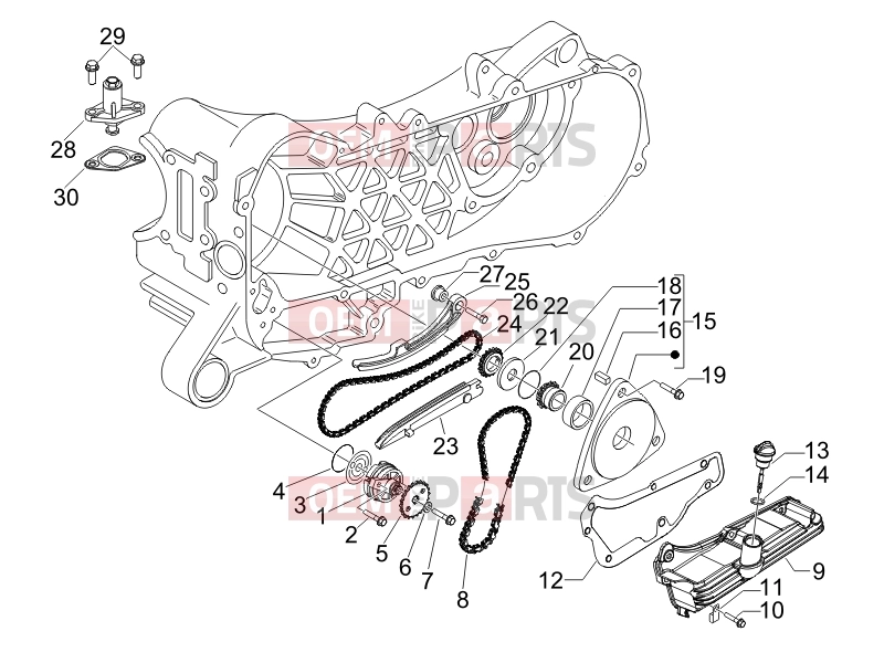 PIAGGIO Fly 100 Engine » Oil pump
