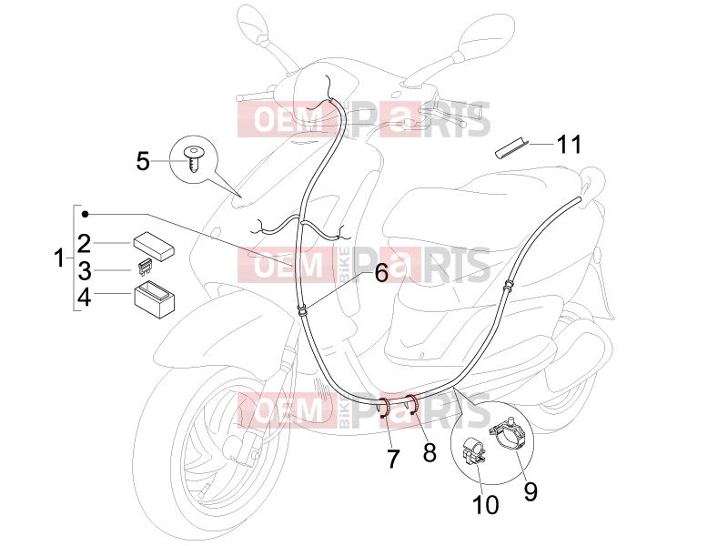 PIAGGIO Fly 125  Electrical system » Main cable harness