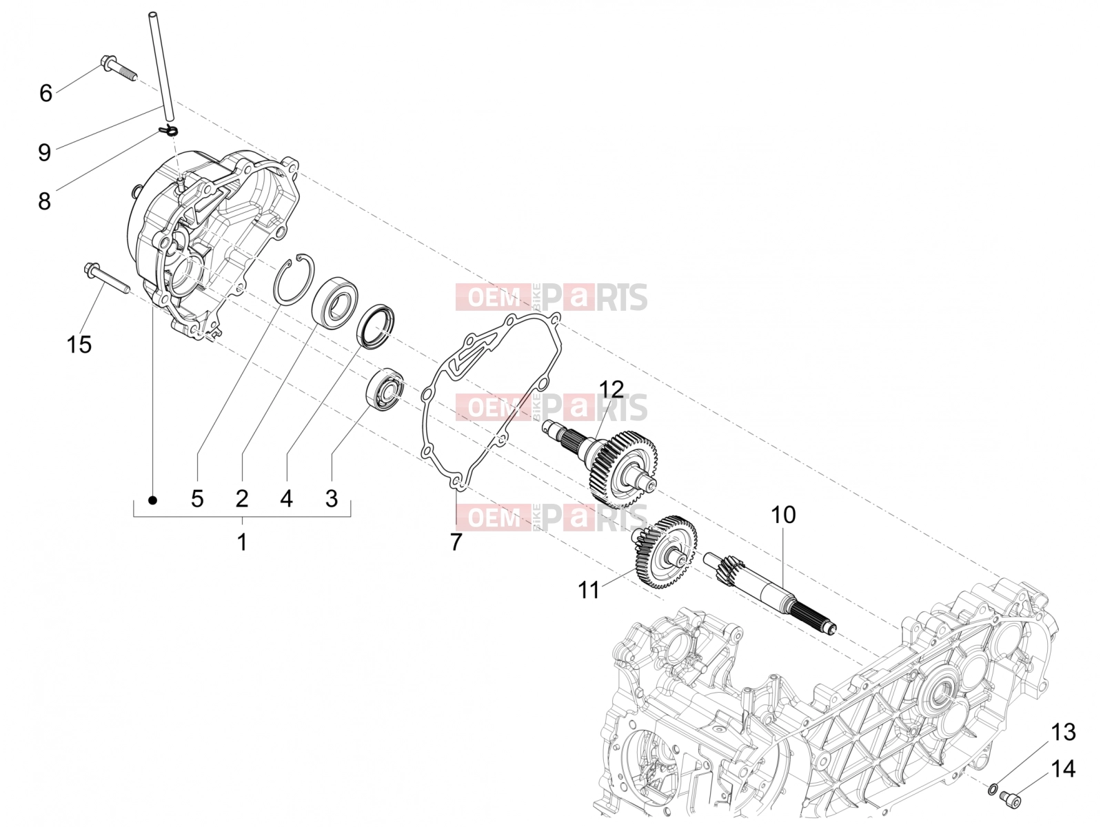 PIAGGIO Fly 125 4T/3V ie Engine » Reduction unit