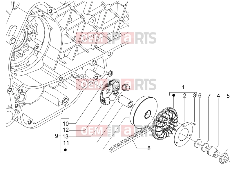 PIAGGIO Fly 150 Engine » Driving pulley
