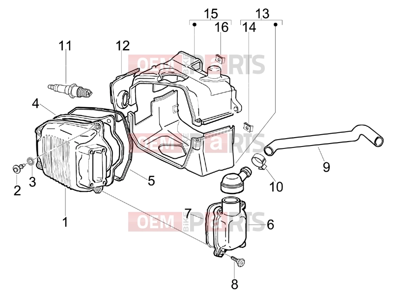 PIAGGIO Fly 150 Engine » Cylinder head cover