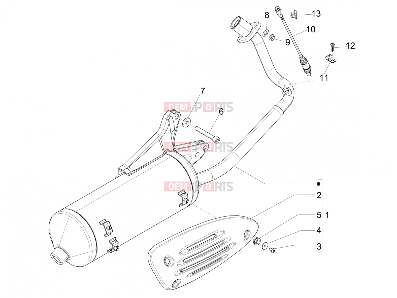 PIAGGIO Fly 150 3V ie Engine » Silencer