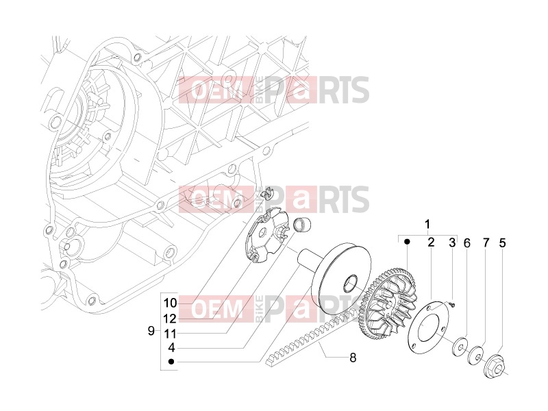 PIAGGIO Fly 150 Engine » Driving pulley