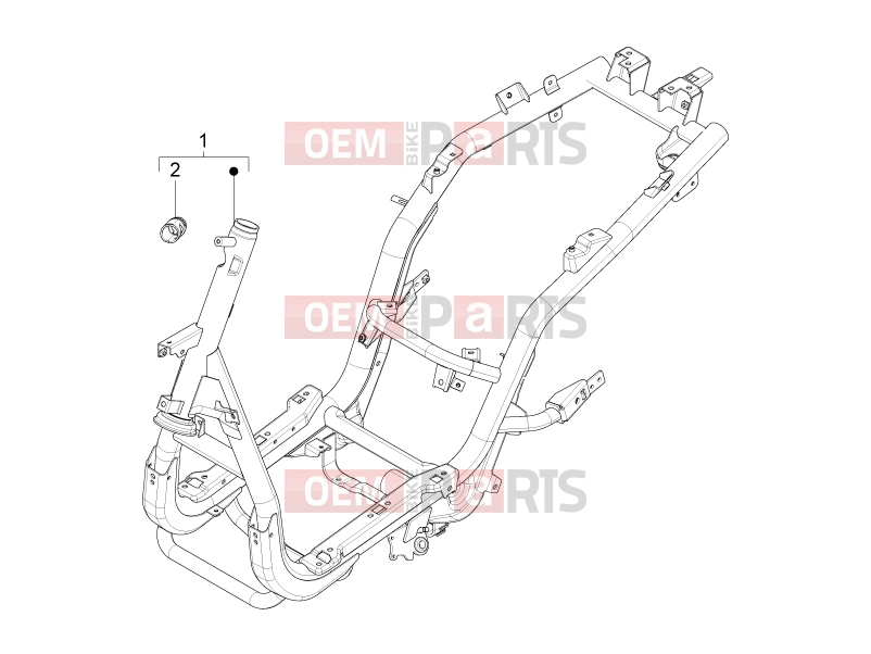 PIAGGIO Fly 150 Frame - Plastic parts - Coachwork » Frame/bodywork