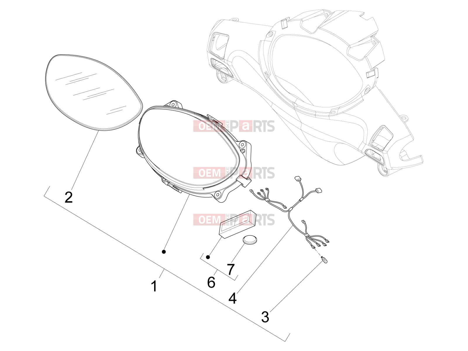 PIAGGIO Fly 150 Handlebars/Steering » Meter combination - Cruscotto