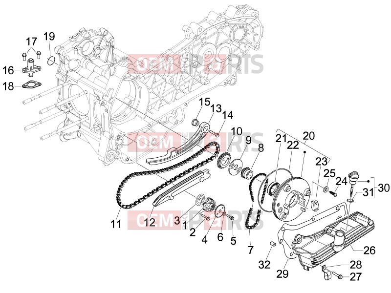 PIAGGIO Fly 150 Engine » Oil pump