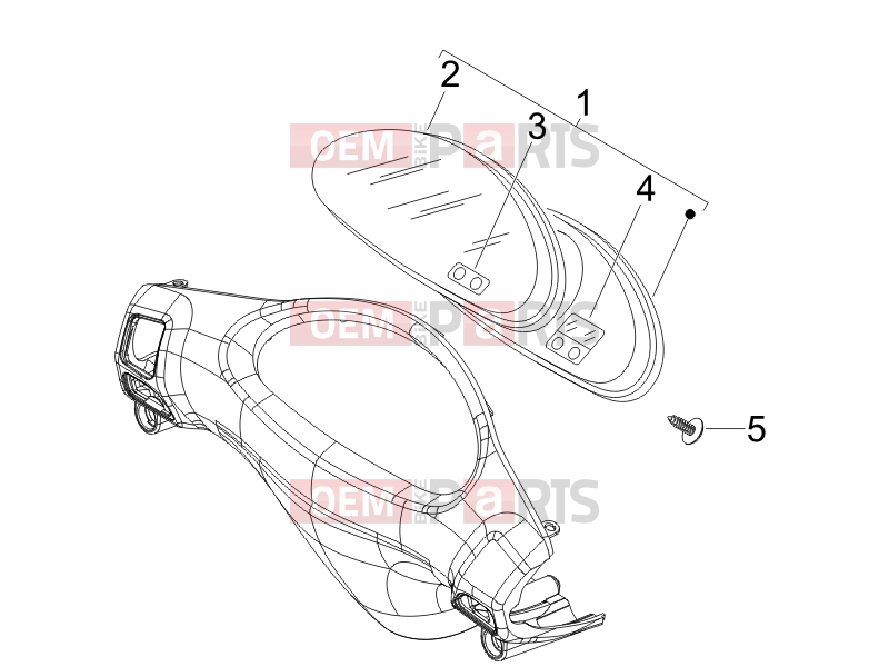 PIAGGIO Fly 150 Handlebars/Steering » Meter combination - Cruscotto